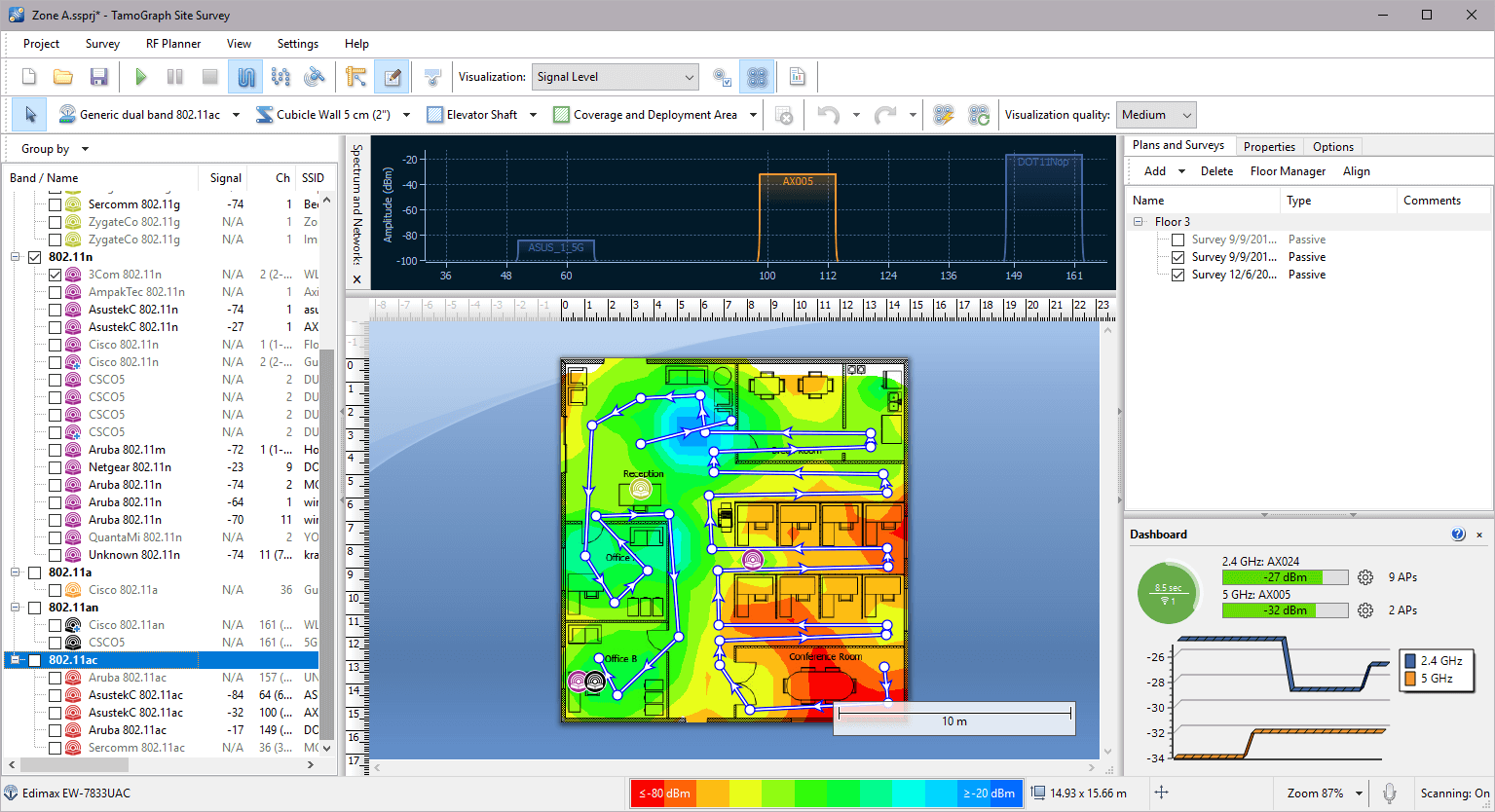 TamoGraph Site Survey heat map
