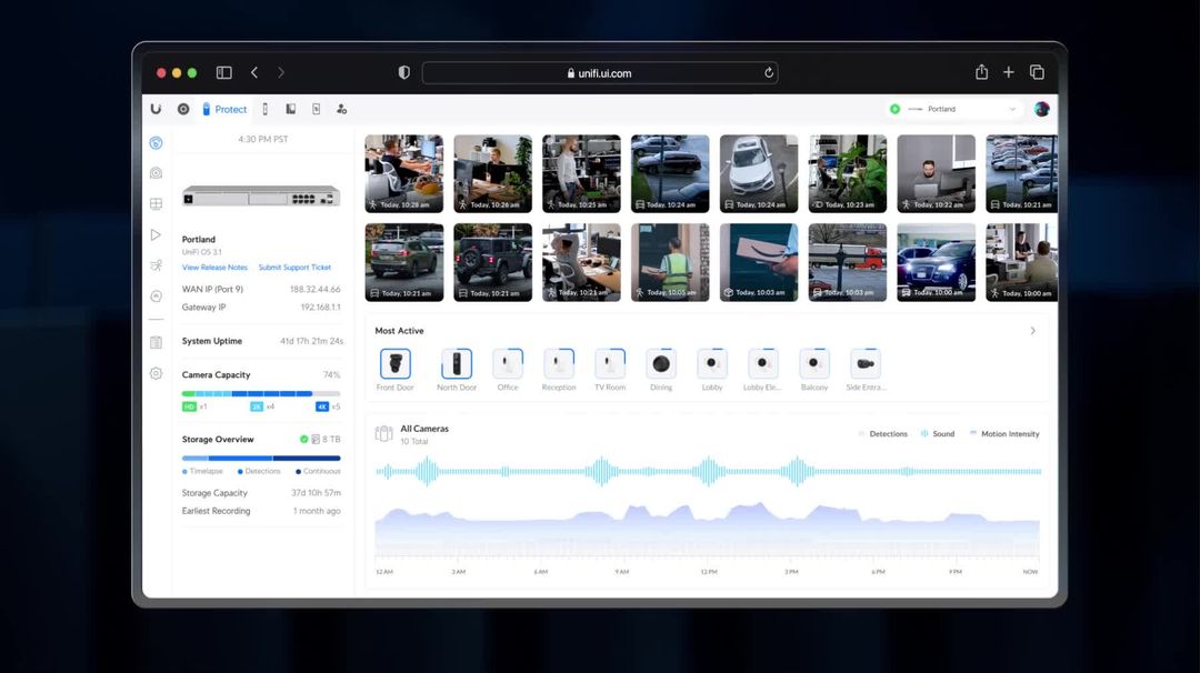 UniFi Protect camera view